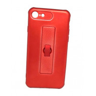 Capa De Silicone Motomo Con Anillo De Dedo Para Apple Iphone 7 / 8 (4.7) Rojo